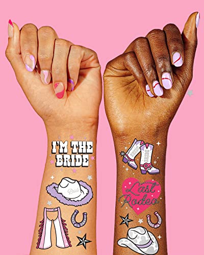 Last Rodeo Bachelorette Temporary Tattoos - 48 Glitter Styles