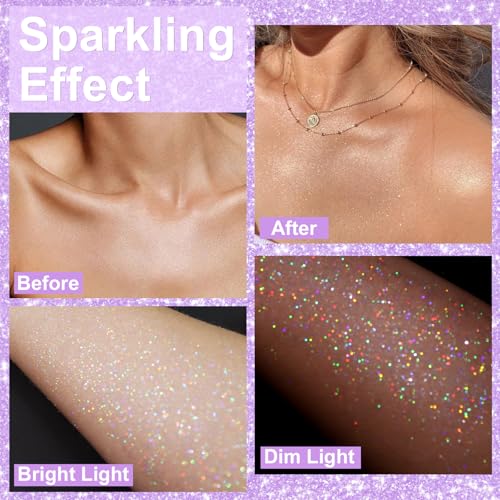 Yosca Body Glitter Spray 80ml Holographic Silver