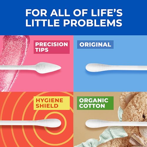 Q-tips Cotton Swabs Purse Pack Bundle (Hygiene Shield, Organic, Precision Tips & Original), Household Essentials, Beauty & Personal Care, 30 Count Each