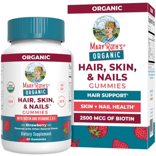 MARYRUTH'S Organic Hair Skin & Nails Biotin Gummies 60ct