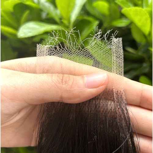 2x6 SKINLIKE Real HD Lace Closure Deep Parting Straight Human Hair 0.095mm Ultra-thin hd lace Closure Tiny knots Brazilian Virgin Human Hair Closure pre plucked with Natural Hairline, 14inch