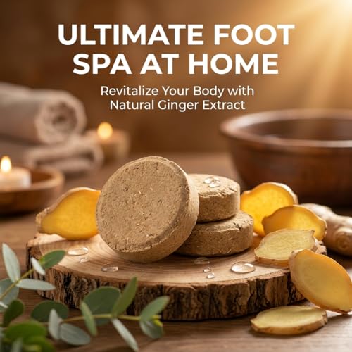 Ginger & Mugwort Herbal Foot Soak Effervescent Tablets - 20 Count