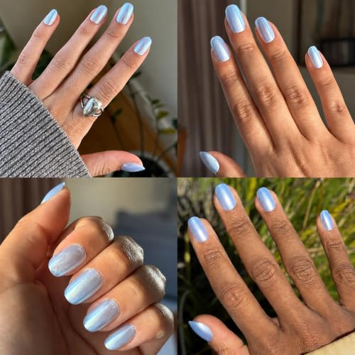 Olive & June Maximalist Sky Chrome Press-On Nails - Real-Looking, Salon-Quality Fake Nails