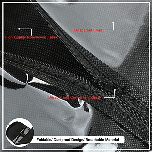 2Pcs Hair Extension Storage Bag with Wooden Hanger, 31.5 Inch