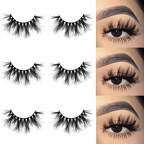 Mink Lashes Mikiwi Eyelashes, 5D Mink Eyelashes, Super Fluffy Long Dramatic Lashes, Thick HandMade Full Strip Lashes, Cruelty-Free Lashes 20-22MM
