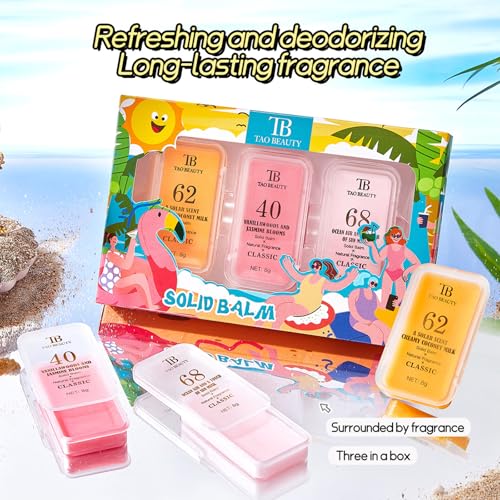 ADMD Solid Perfume Balm 3-Pack – Long Lasting Travel Fragrance