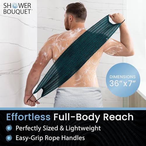 Charcoal Silver Ion Exfoliating Washcloth with Handles