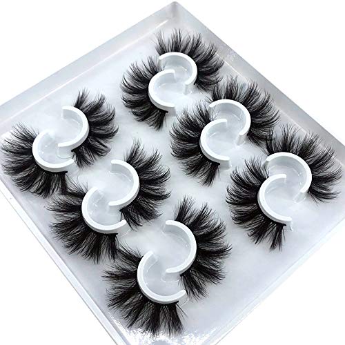 6 Pairs Fluffy 3D Faux Mink False Eyelashes (25mm)