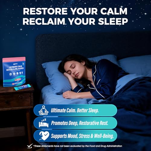 Calm Magnesium Drink Mix - Natural Stress Relief Supplement, 30 Servings
