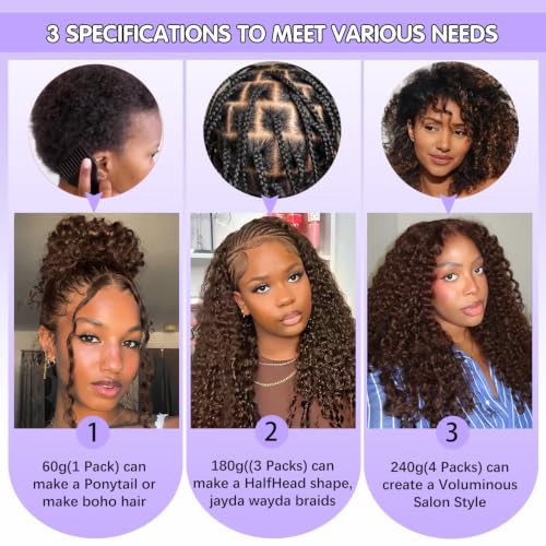 Burmese Curly Crochet Hair 16" - 100% Virgin Remy Human Hair