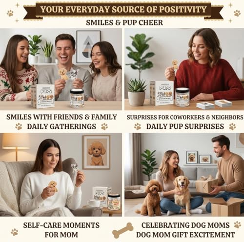 Positive Pups Jar with 60 Daily Affirmation Cards