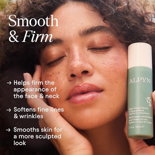 ALPYN Super Sculpt Serum, Face & Neck with Tri-Peptide Firming Complex, 1.7 oz