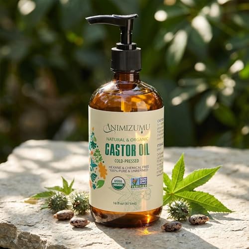 USDA Organic Cold Pressed Castor Oil - 100% Pure 16oz