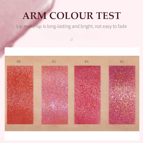 Gloss, Lipgloss for Women Waterproof, Lipstick Makeup Smooth and Comfortable, Lip Tint Brilliant Pearl Light, Lip Balm Gift For Girls Mom #pink
