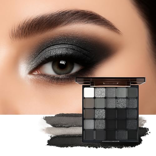 25-Color Smoky Eyeshadow Palette – Matte, Shimmer & Glitter
