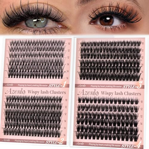 Azenlo Wispy Lash Clusters 10-16mm 456pcs DIY Extensions