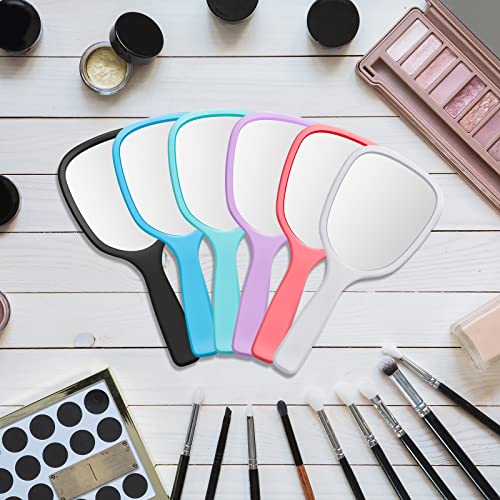 50 Pcs Handheld Mirror Bulk Set - Plastic Hand Mirrors 3.15" x 7.09", 6 Colors
