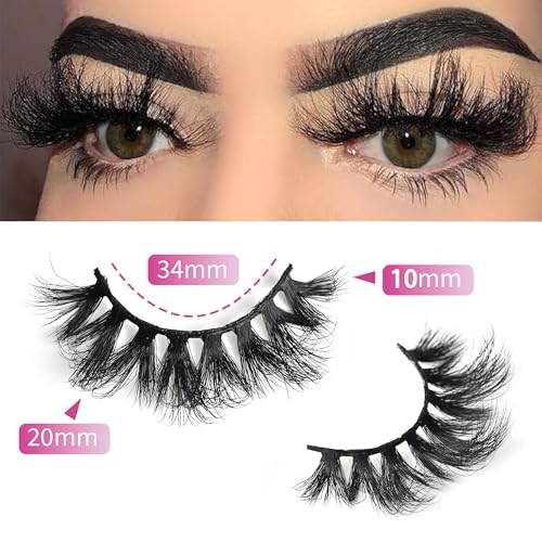 3D Mink Lashes 20 Pairs - Natural Look False Eyelashes
