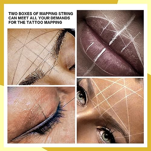 Eyebrow Mapping String Kit - Black & White, 1mm Charcoal Thread