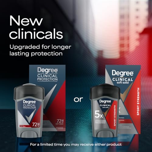 Degree Clinical Strength Antiperspirant Deodorant 2 Pack - 96-Hour Protection, Soft Solid