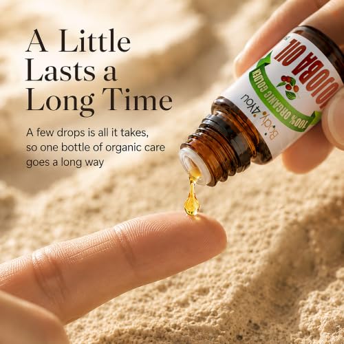 Organic Jojoba Oil for Piercing Aftercare - 100% Pure & Vegan