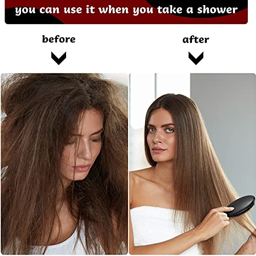 2 Pack Boar Bristle Hair Brushes for Women Men - Gentle Scalp Massage & Hair Care