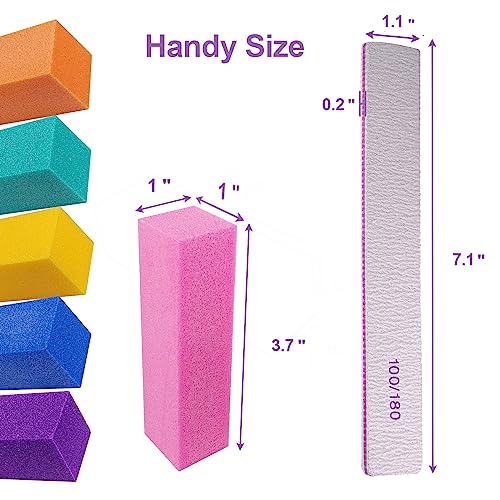 Nail File and Buffer Set 24-Piece for Acrylic & Natural Nails