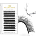 CoMango Fox Eyelashes Extension Flying YY Lashes 5D Mutil-layer Y Shaped Lash Mink Premade Lash Fans C/D Curly Foxy YY Lashes Natural Fluffy Handmade Individual Eyelash Fans(Black,5D-C-12mm)