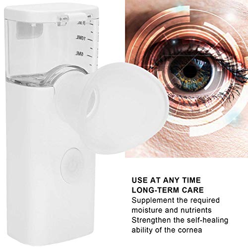 Dioche Dry Eye Humidifier Mist Sprayer - Portable Moisturizing Machine, Cool Steamer, Fast Steam Sprayer for Eye Skin Care, Makeup (White)