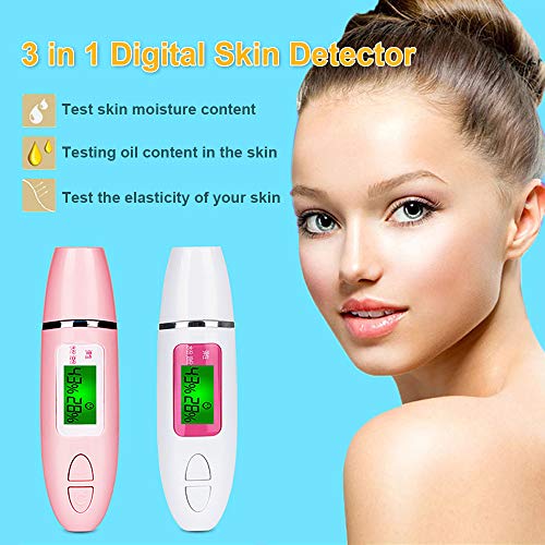 Portable Skin Analyzer Pen with LCD Display - Moisture & Oil Tester