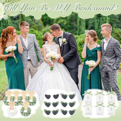42 Pcs Bridesmaid Proposal Gifts Set Bridal Shower Gifts Include Bride Sunglasses Will You Be My Bridesmaid Cards Hair Bands Jewelry Bags Hair Clips Water Bottles Bridal Shower Box