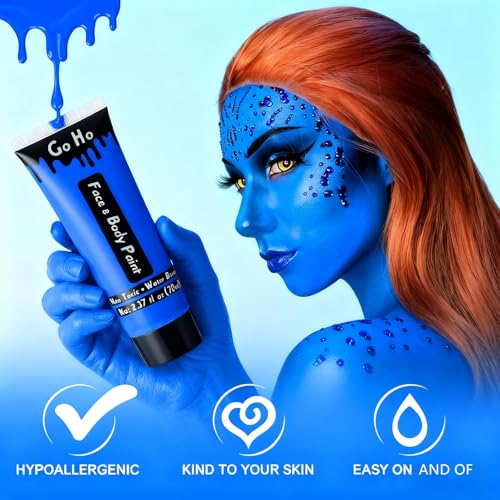 Go Ho Royal Blue Face Paint - Water Based Washable