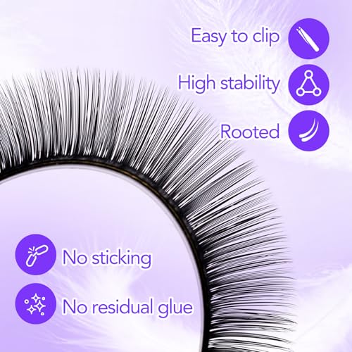 Arison Lashes Cashmere Classic Lash Extensions Soft Lashes 20 Rows Mixed Tray D 8-16mm Curl 0.07 Thick Volume Pesta?as Pelo a Pelo