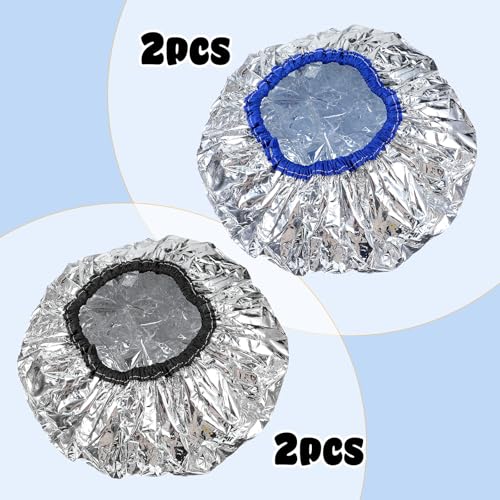 4-Piece Aluminum Foil Heat Cap Set for Deep Conditioning