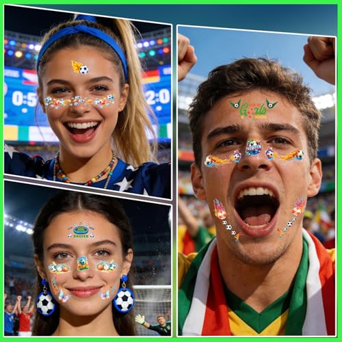 World Cup 2026 Soccer Party Favors Set - 36Pc Temporary Tattoos & Bracelets