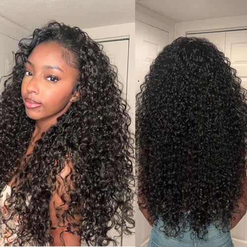 Frodio Curly Half Wig 26" Glueless Human Hair Blend