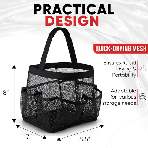 Masirs Mesh Shower Caddy - 9 Pocket Portable Organizer Tote