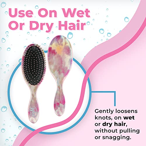 Wet Brush Original Detangler Hair Brush, Tie Dye Blush - Ultra-Soft IntelliFlex Bristles - Detangling Brush Glide Through Tangles With Ease For All Hair Types - For Women, Men, Wet & Dry Hair