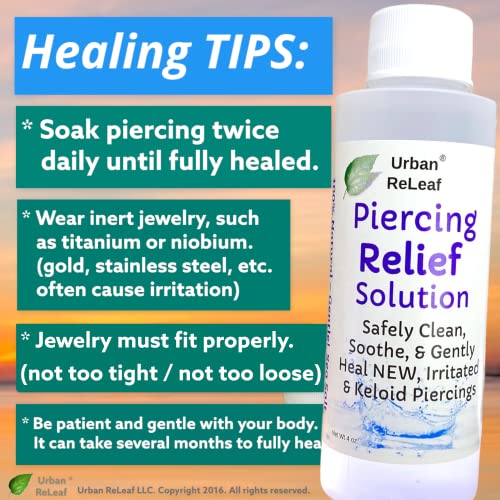 Natural Piercing Aftercare Solution - 4 oz Sea Salt & Tea Tree