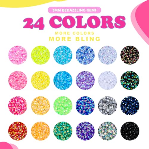 CCINPPY Bedazzler Kit with 30000 Flatback Rhinestones & Tools