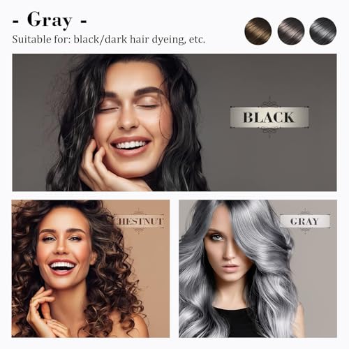 Eyebrow Pencils for Women - Eyebrow Gel with Microblading 4-Fork-Tip, Lift & Snatch Eyebrow Pen, Eyebrow Marker Long-Lasting Waterproof & Smudge-Proof Natural Hair Like Brows (Dark Gray)