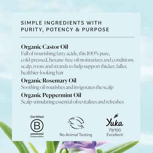 Sky Organics USDA Organic Castor Oil with Rosemary Oil, Strengthening Oil, Pure Potent Blend, Hexane Free, Invigorates Scalp, Supports Stronger, Fuller-Looking Hair, Textured Hair, w ebook
