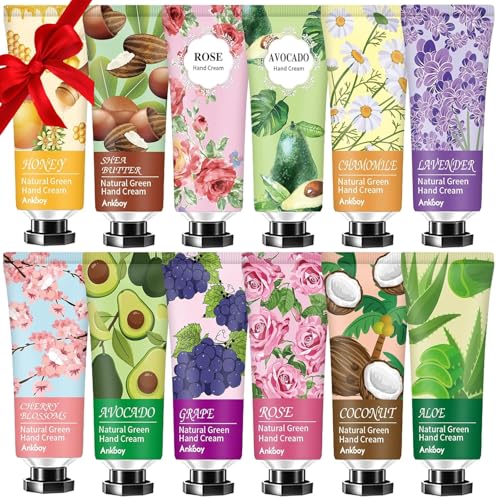ANKOOY 12 Pack Hand Cream Set - Natural Moisturizing Lotion