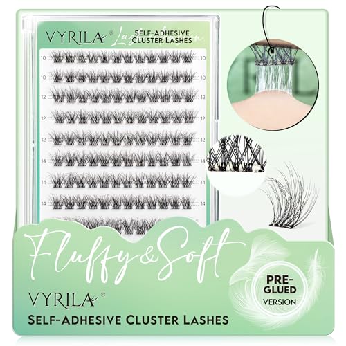 VYRILA Self-Adhesive Lash Clusters 120pcs Pre-Glued 3D