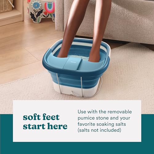Collapsible Foot Spa with Heat Maintenance & Pumice Stone