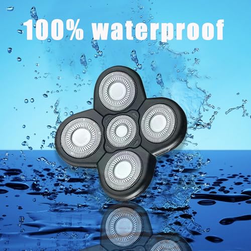 5 Blades Replacement for Freebird Shaver Razor Head, Bald Men Freedom Grooming Refills, with Cleaning Brush 3 PCS