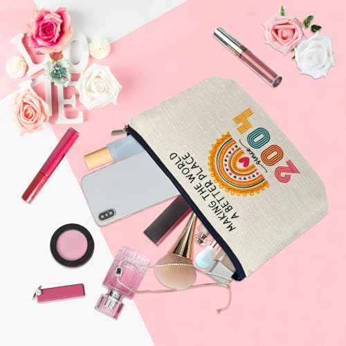 ancpeany 21st Birthday Gifts for Her Makeup Bag, 2004 Happy 21st Birthday Decorations for Women Her, 21 Year Old Birthday Gifts Ideas for Daughter, Sister, Female, Teenage Girls, Cosmetic Travel Pouch