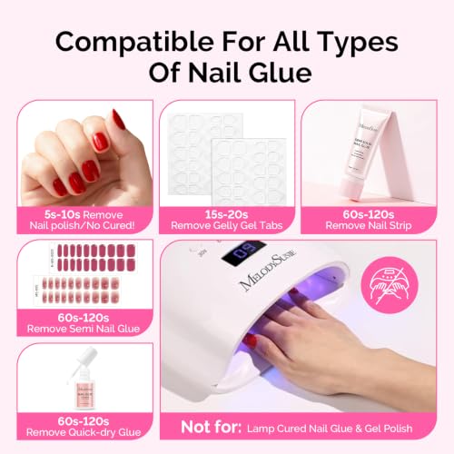 MelodySusie Nail Glue Remover Set - 15ML & 30ML, Gentle & Effective