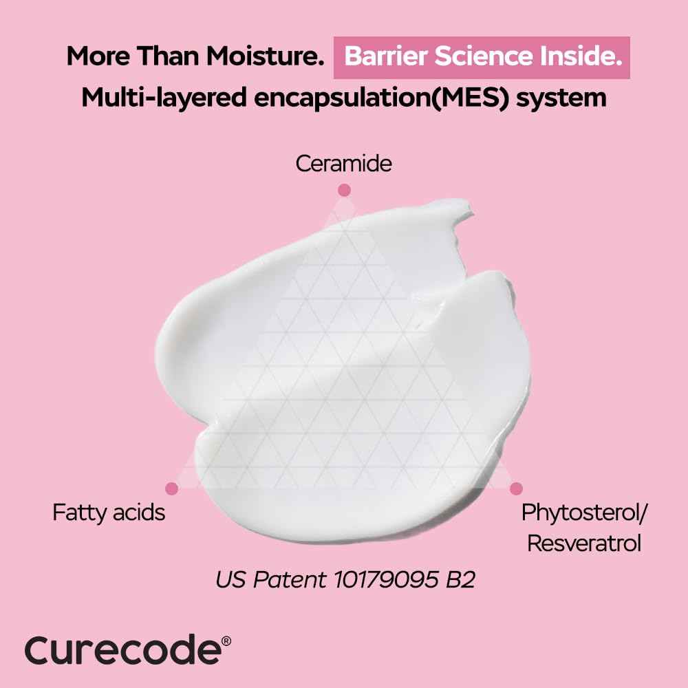 CURECODE Double Barrier Cream 80ml (2.71 Fl Oz) Korean Skin-Biome Science with Neuromide, Encourages Ceramide, Soothes Sensitive & Dry Skin, Strengthen and Repair Skin Barrier EWG verified