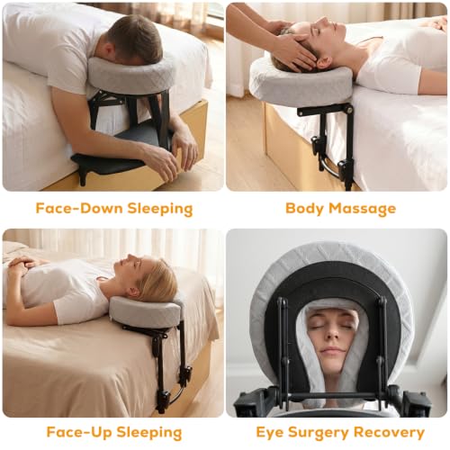 Adjustable Bed Massage Headrest with Armrest | 6"-17" Mattresses